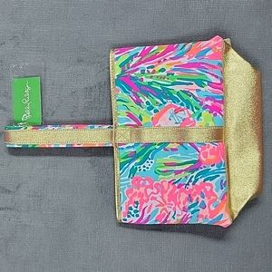 NWT Lilly Pulitzer Tote Bag Foldable Compartment snack / 2 wine holder